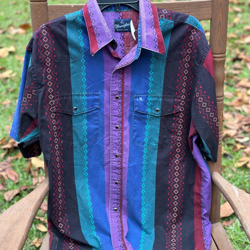 WRANGLER Vintage Large Tall Pearl Snap
100% Cotton